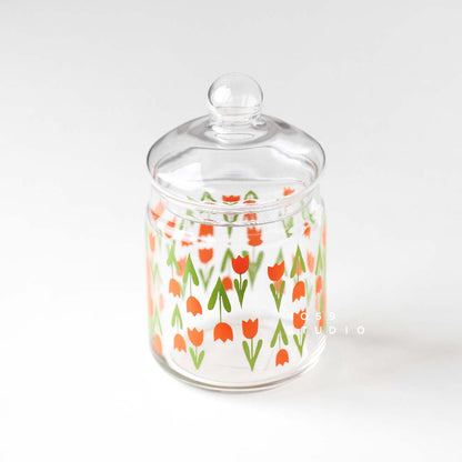 Aderia Retro Glass Canister – Tulip