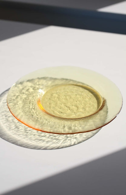 Handcraft Glass Plate — Yellow